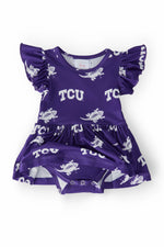 Mila & Rose ® TCU Purple Frog Flutter Twirl Bodysuit - 