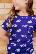 Mila & Rose ® TCU Purple Frog Ruffle Pocket Tee - 