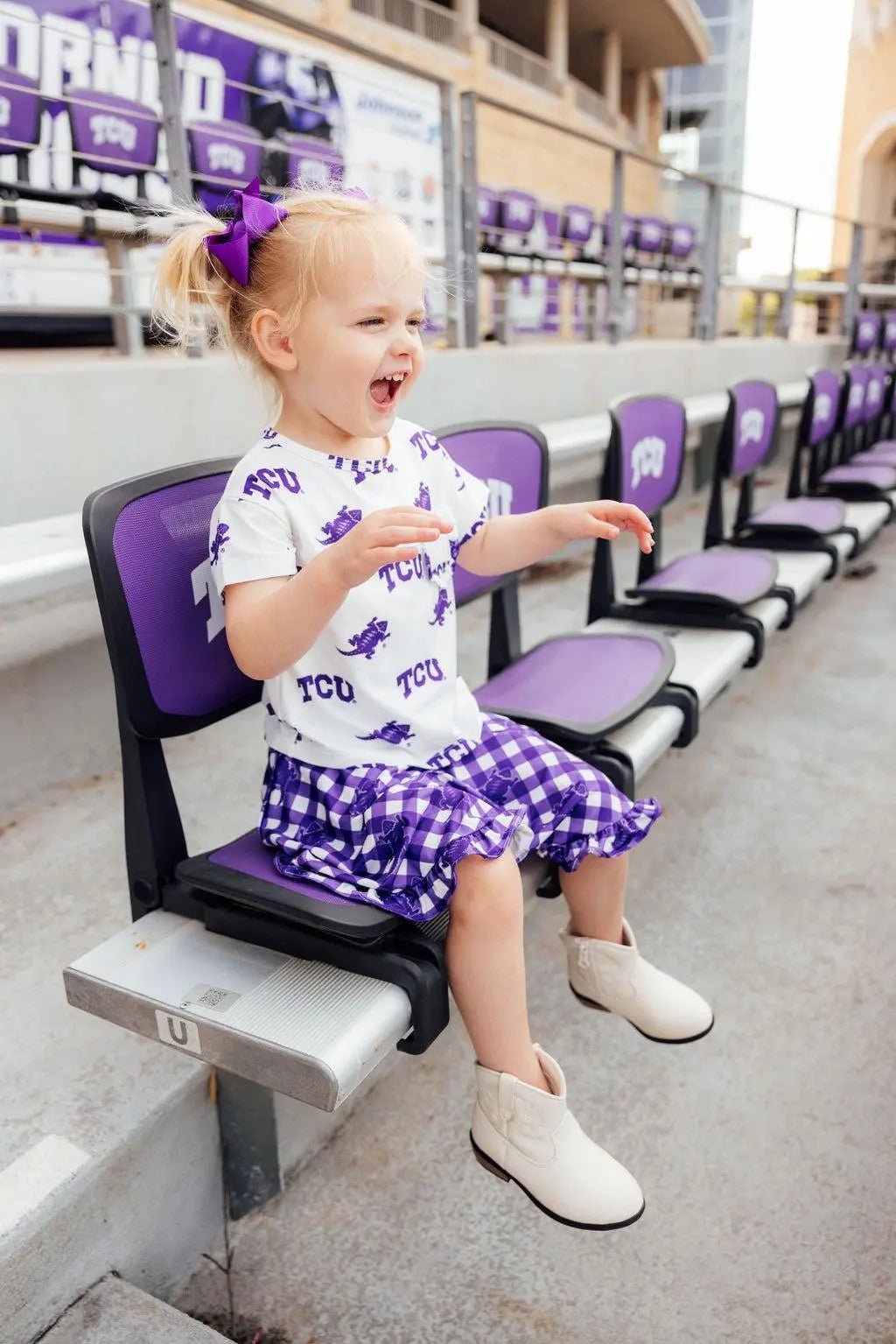 Mila & Rose ® TCU White Frog Ruffle Pocket Tee - 