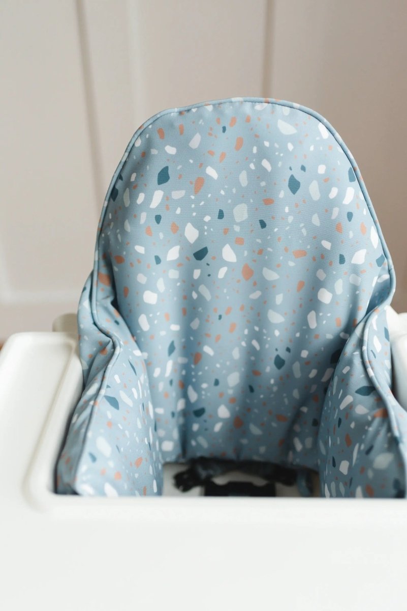 Little Joy Co. Teal Terrazzo Cushion Cover for IKEA Antilop Highchair - Everetts Place Boutique - 