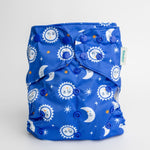 Kinder Cloth Diaper Co. Space and Sky: Essentials Pocket Cloth Diaper with Athletic Wicking Jersey, Grows with your Baby