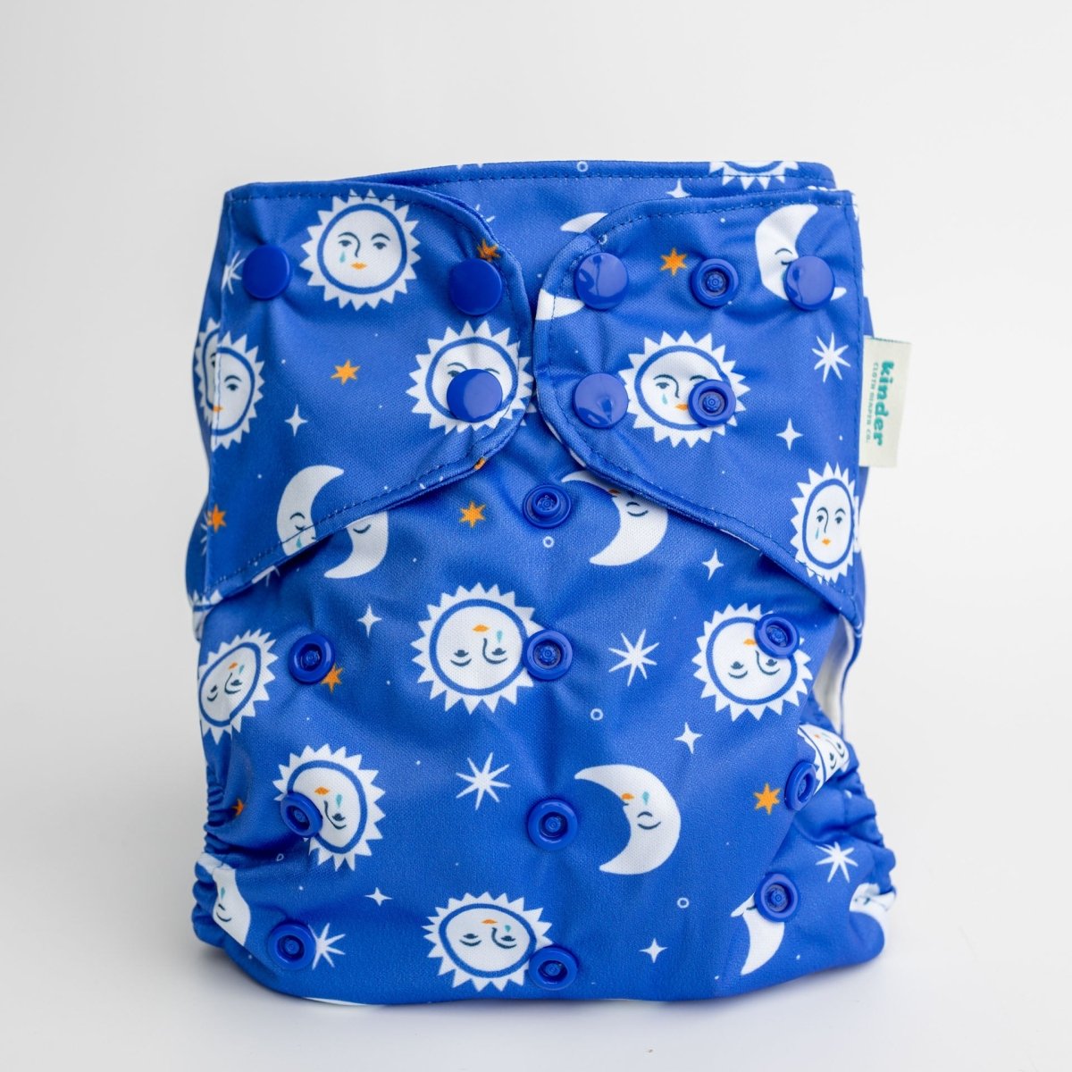 Kinder Cloth Diaper Co. Space and Sky: Essentials Pocket Cloth Diaper with Athletic Wicking Jersey, Grows with your Baby