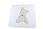 Newcastle Classics Cozy Cotton Muslin Blanket with Teddy Bear Design for Kids - Baby & Toddler Cotton Newcastle Blanket