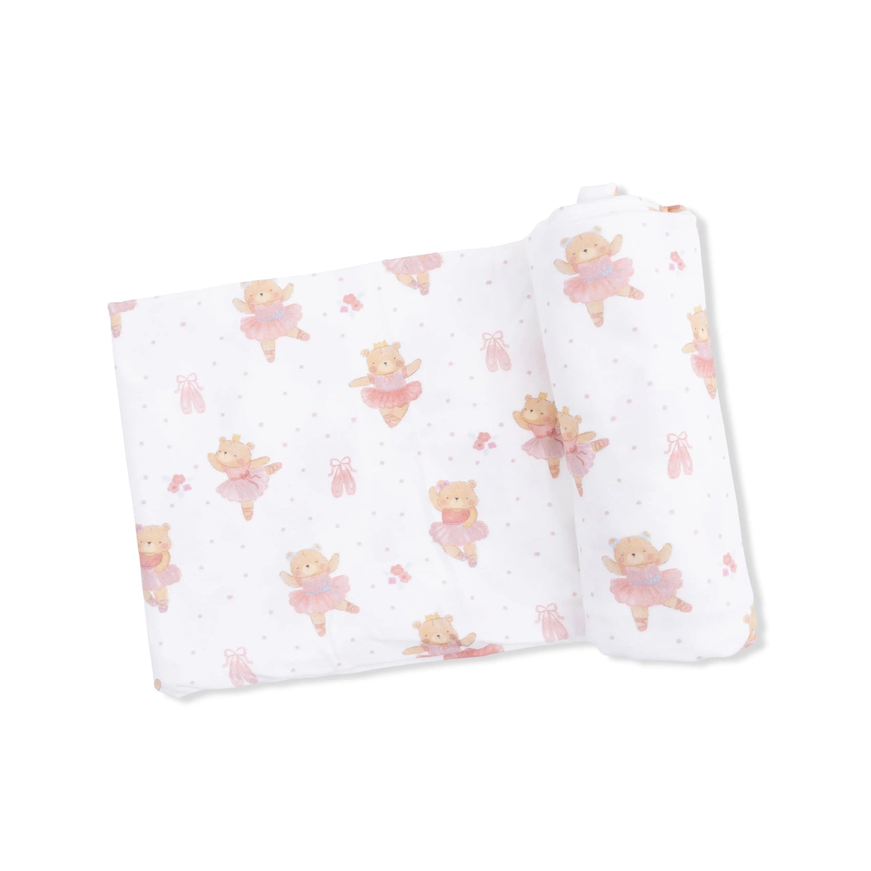 Angel Dear Teddy Bear Ballerina - Swaddle Blanket - 