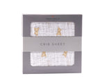 Newcastle Classics Teddy Bear Cotton Muslin Crib Sheet with Soft Breathable Comfort for Babies - Cotton Crib Sheet