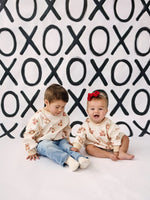 Little Joy Co. Teddy Bear Hearts Crewneck Sweatshirt - 