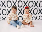 Little Joy Co. Teddy Bear Hearts Crewneck Sweatshirt - 