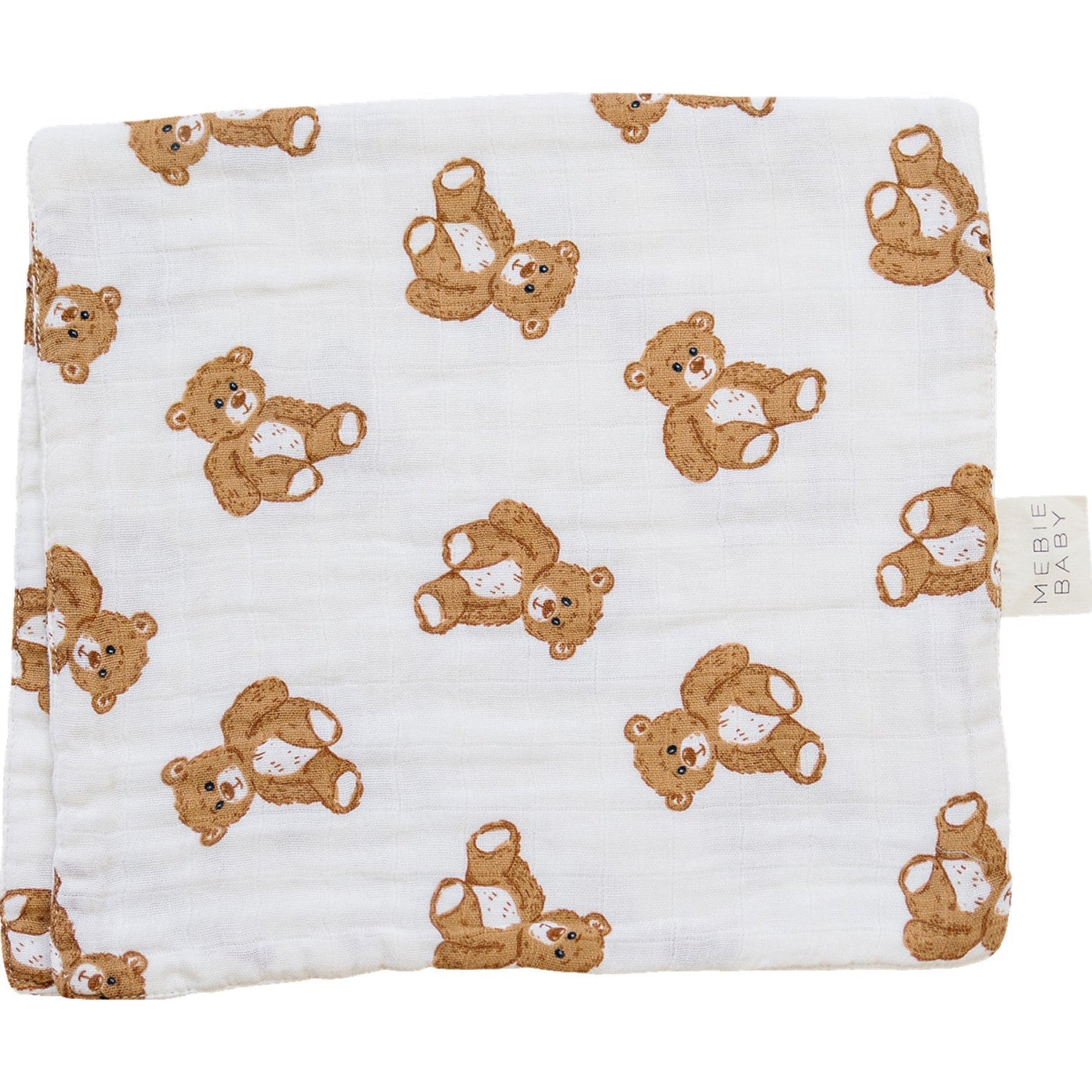 Mebie Baby Teddy Bear Muslin Burp Cloth for Babies by Mebie Baby - 