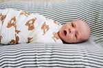 Mebie Baby Teddy Bear Muslin Swaddle Blanket - 