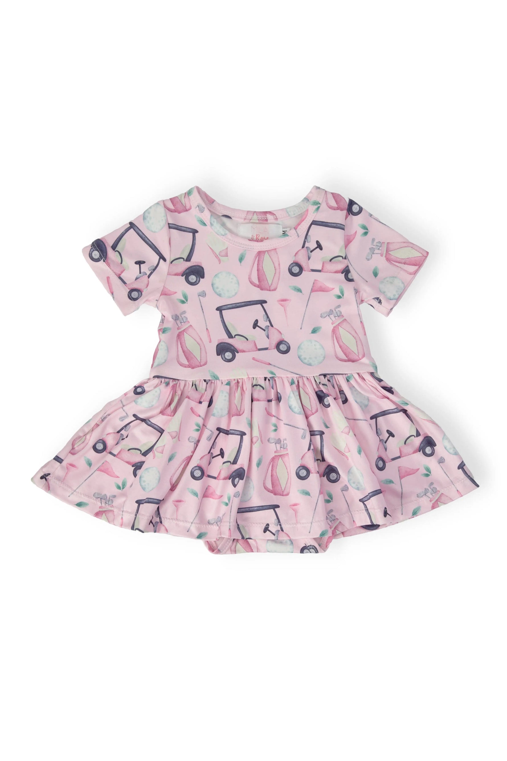 Tee Time S/S Twirl Bodysuit - Sleeve, Pink, Dress, Baby & Toddler Clothing, Day Dress | Everetts Place
