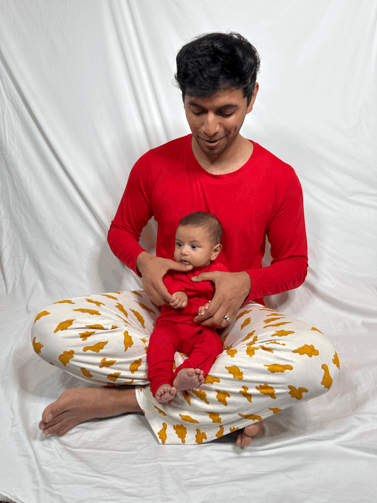 Red Bamboo Baby Onesie – Soft, Breathable & Convertible Design by Rayn’s Tiny Stitches