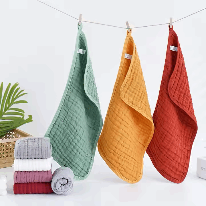 Muslin Baby Burp Cloths – 6-Layer Cotton, Unisex & Soft by Rayn’s Tiny Stitches