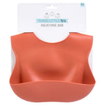 Three Little Tots Terracotta Silicone Bibs - 