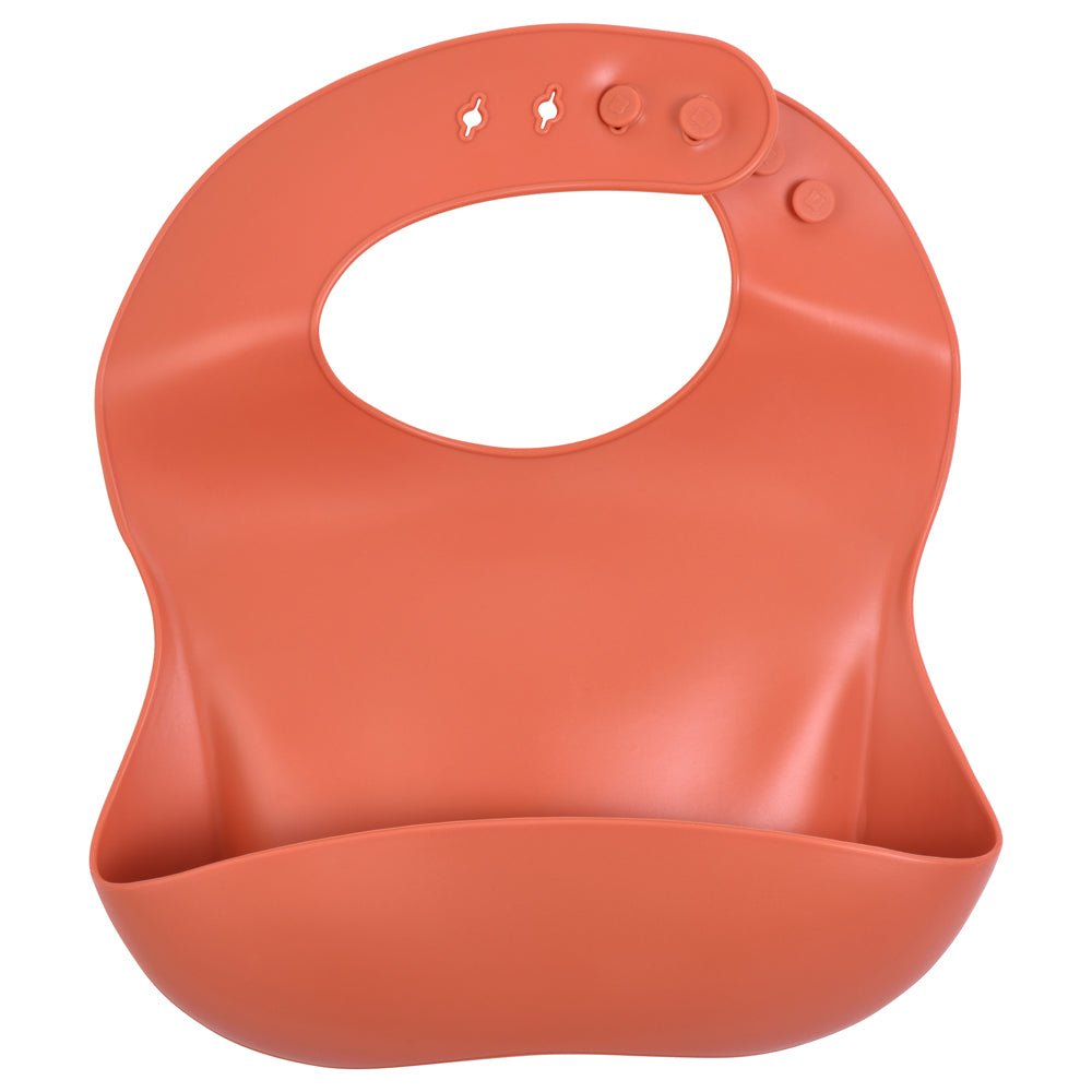 Three Little Tots Terracotta Silicone Bibs - 