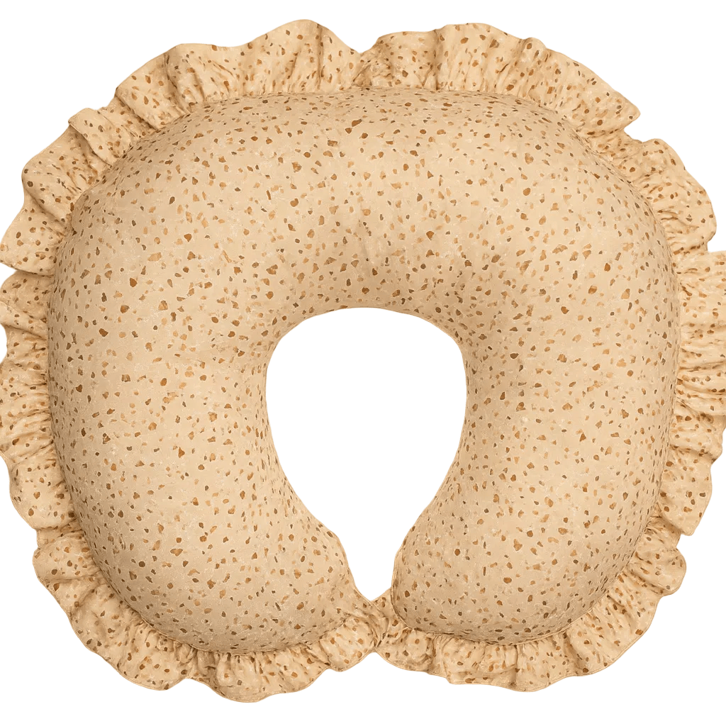 Little Mae & Co Terrazo Pink Ruffle Nursing Pillow Cover - 