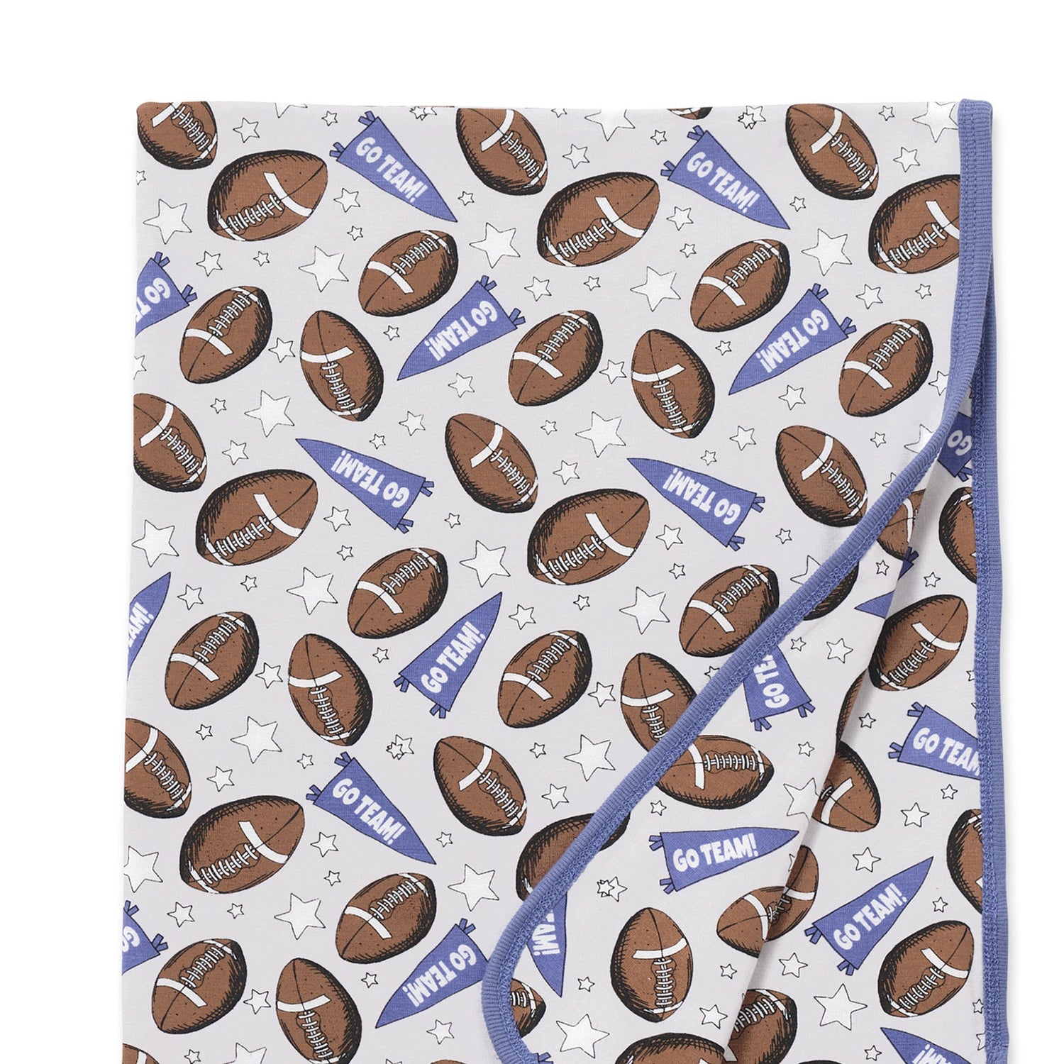 Baby Boy's American Football Bamboo Stroller Blanket by Tesa Babe (view 2 of 2)