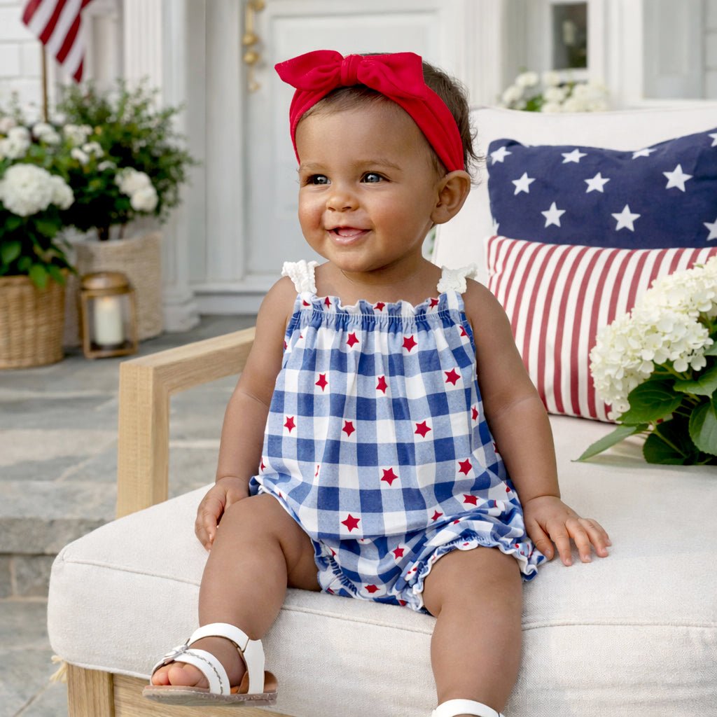 Tesa Babe Tesa Babe Baby Swing Top and Bloomers Set with Breathable Bamboo for 4th of July