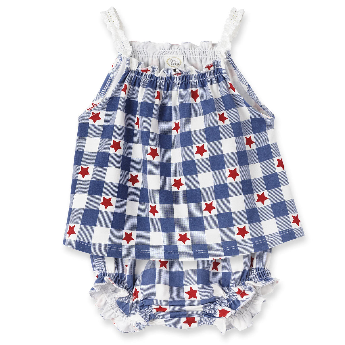 Tesa Babe Tesa Babe Baby Swing Top and Bloomers Set with Breathable Bamboo for 4th of July