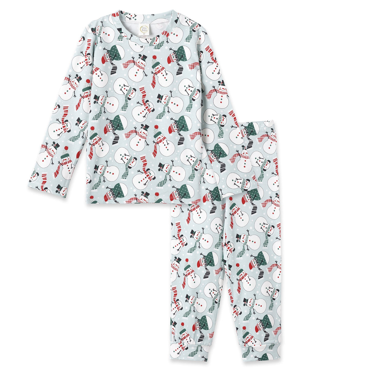 Christmas Snowmen Kids Bamboo Pajama Set by Tesa Babe