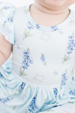 Mila & Rose ® Texas Bluebonnets S/S Flutter Twirl Bodysuit - 