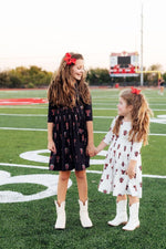 Mila & Rose ® Texas Tech Black Raider Red 3/4 Sleeve Pocket Twirl Dress - 