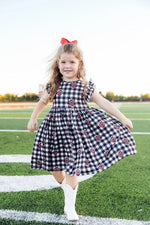 Mila & Rose ® Texas Tech Plaid Raider Red Flutter Twirl Dress For Girls - 