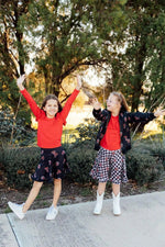 Mila & Rose ® Texas Tech Plaid Raider Red Twirl Skort - 