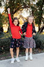 Mila & Rose ® Texas Tech Plaid Raider Red Twirl Skort - 