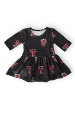 Mila & Rose ® Texas Tech Red Raider Twirl Dress Baby Girls TTU Spirit Wear - 