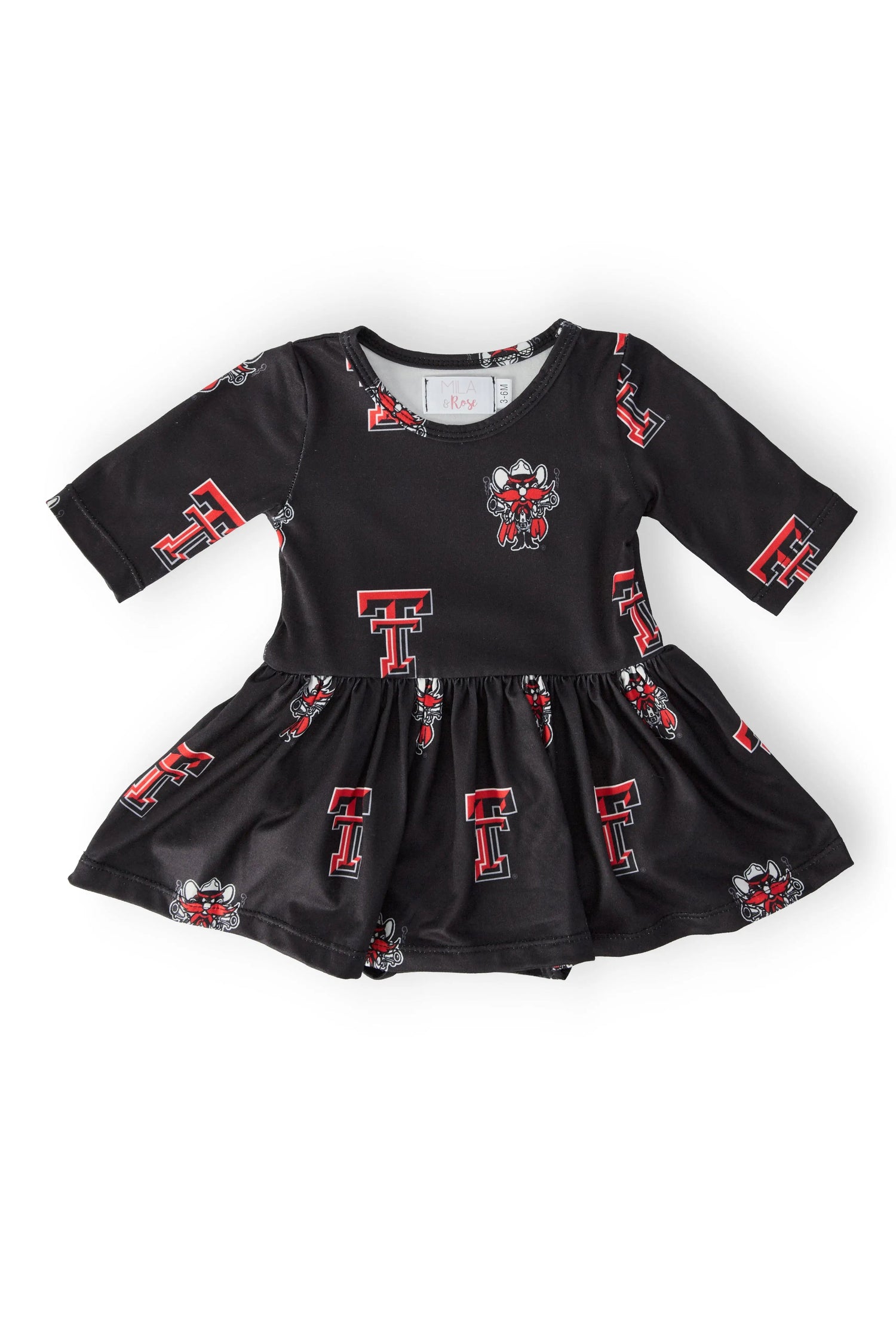Mila & Rose ® Texas Tech Red Raider Twirl Dress Baby Girls TTU Spirit Wear - 