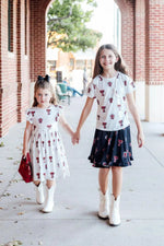 Mila & Rose ® Texas Tech White Raider Red Ruffle Pocket Tee - 