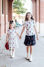 Mila & Rose ® Texas Tech White Raider Red Ruffle Pocket Tee - 