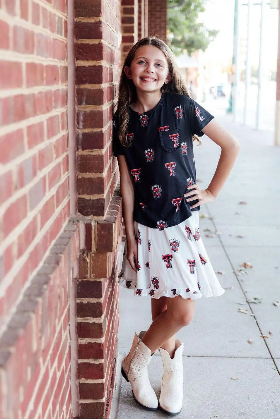 Mila & Rose ® Texas Tech White Raider Red Twirl Skort - 
