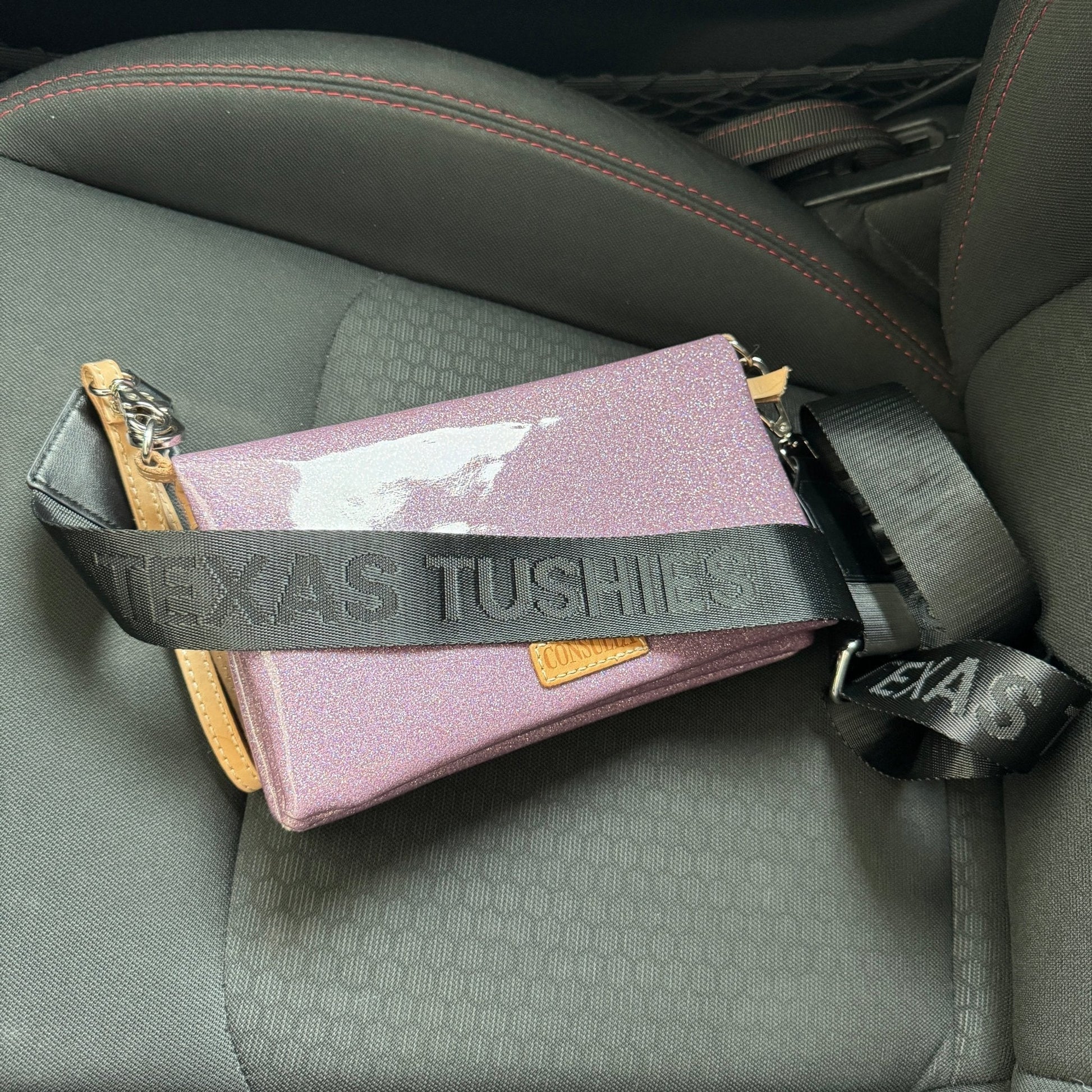 Texas Tushies Exclusive Pod And Bag Strap Adjustable Black Heavy Duty Woven Material Texas Tushies