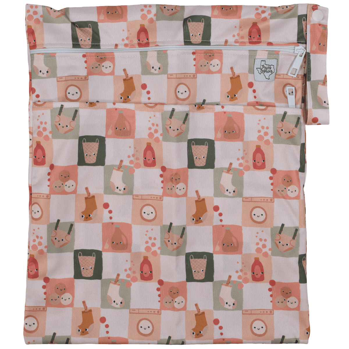 Texas Tushies Texas Tushies Wet Dry Bag with Two Compartments for Cloth Diapering - 