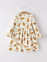 Rylee Faith Designs Thanksgiving Day Cute Baking Design Girls Dress - Everetts Place Boutique - 