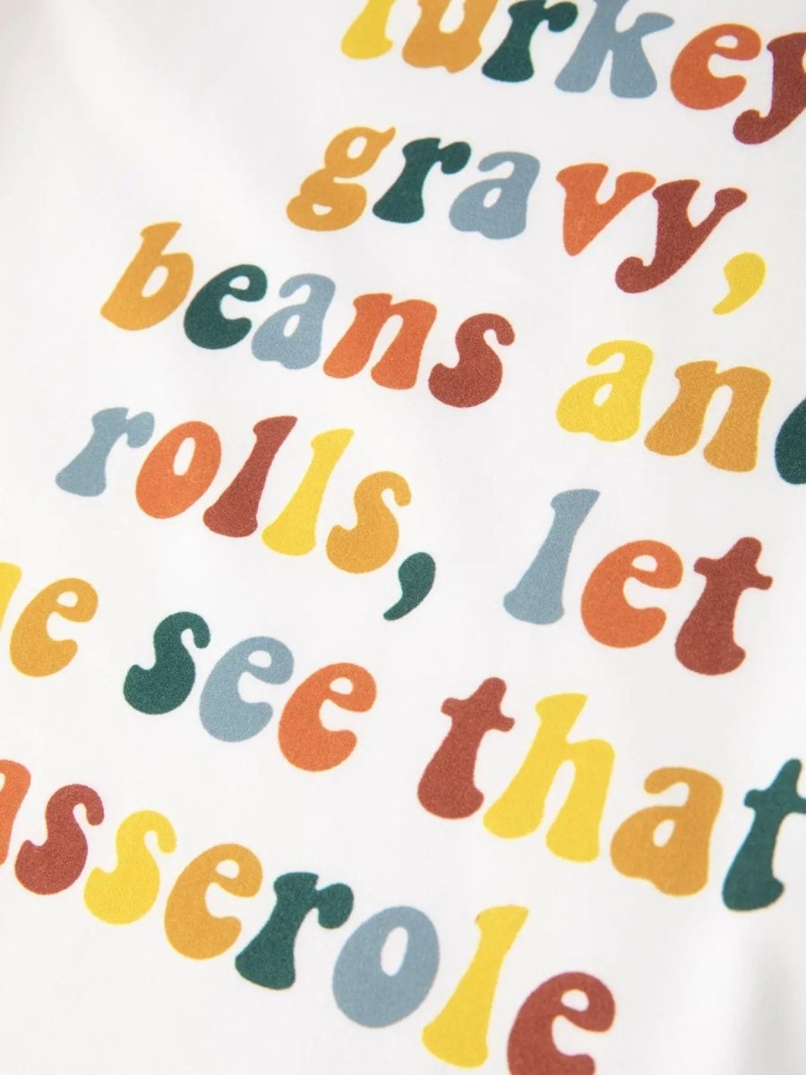 Rylee Faith Designs Thanksgiving Letter Print Girls Set with Turkey Design - Everetts Place Boutique - 