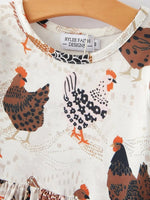 Rylee Faith Designs Thanksgiving Print Girls Dress for Holiday Celebrations - Everetts Place Boutique - 