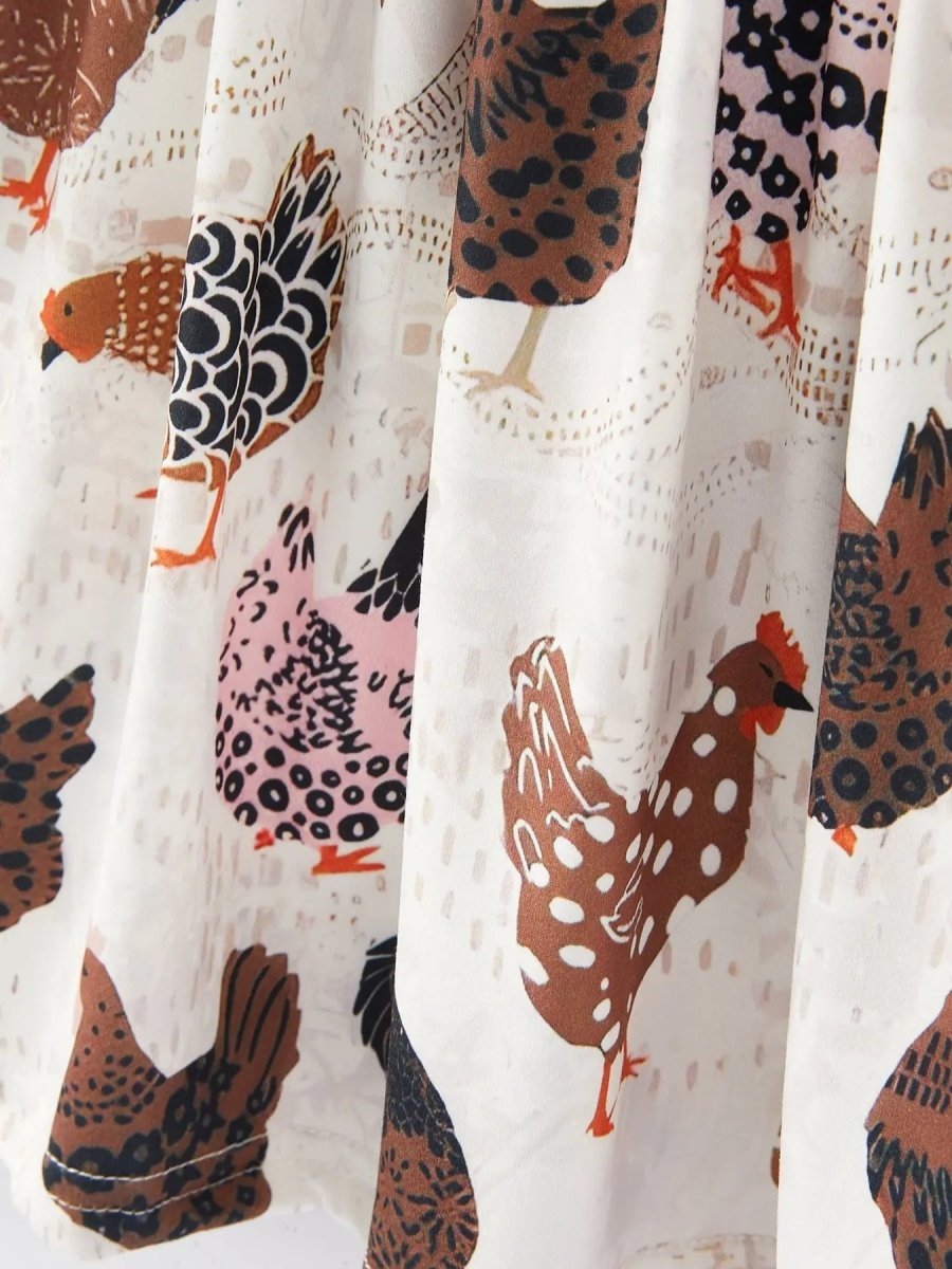 Rylee Faith Designs Thanksgiving Print Girls Dress for Holiday Celebrations - Everetts Place Boutique - 