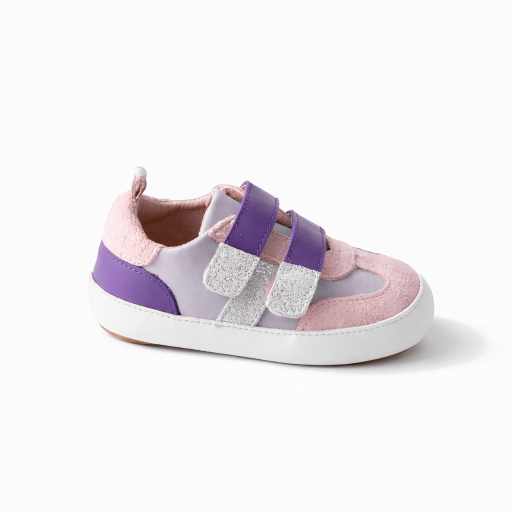 Sneaker, Double Velcro, Wide Opening, Athletic Stripe by Little Love Bug Co.
