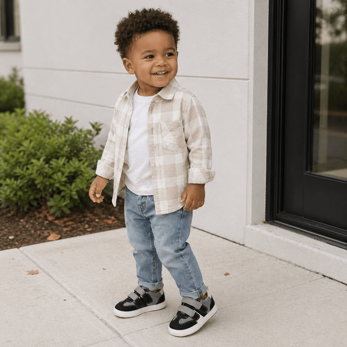 Little Love Bug Co. Blake organic baby soft-sole shoes.