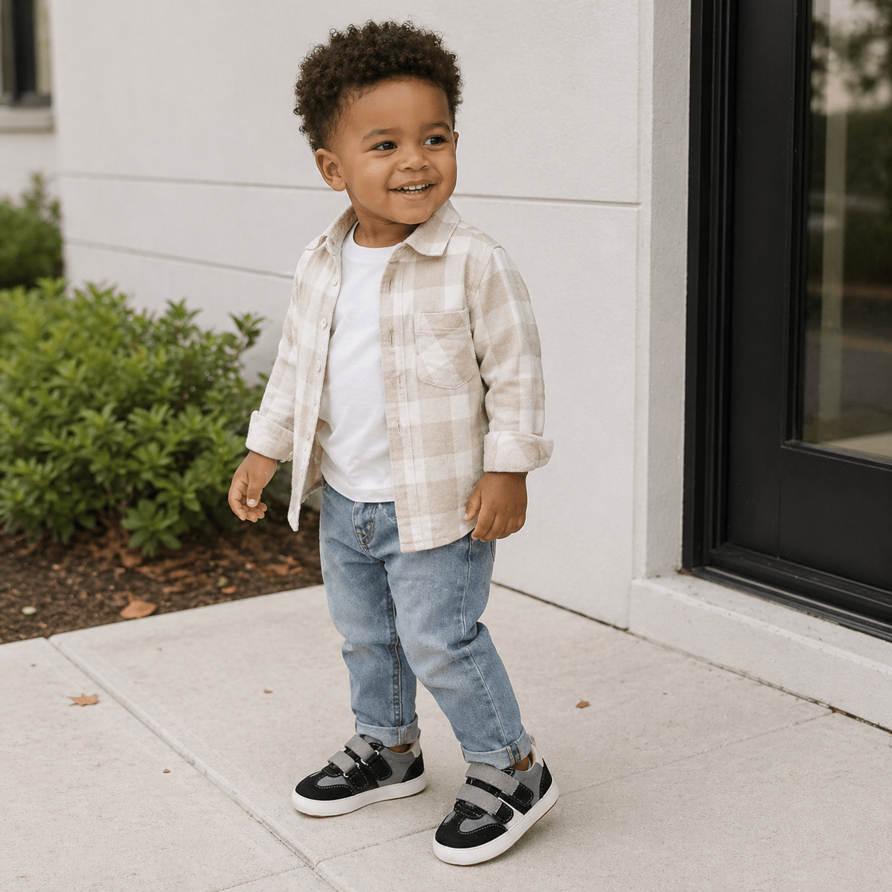 Little Love Bug Co. Blake organic baby soft-sole shoes.