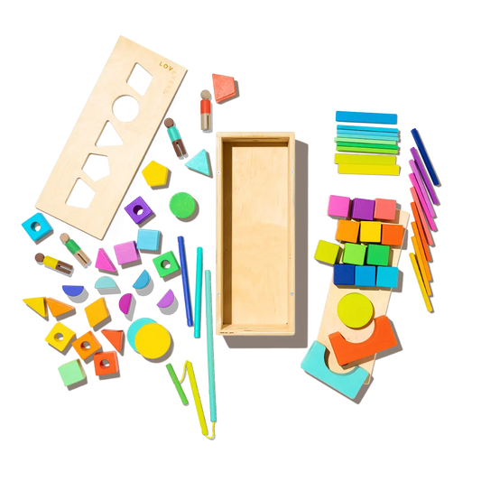 The Block Set Heirloom Quality Wooden Building Blocks for Skill Development.