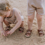 Little Love Bug Co. The Charley organic baby moccasins, tan.