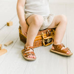 Little Love Bug Co. The Charley organic baby leather moccasins, tan
