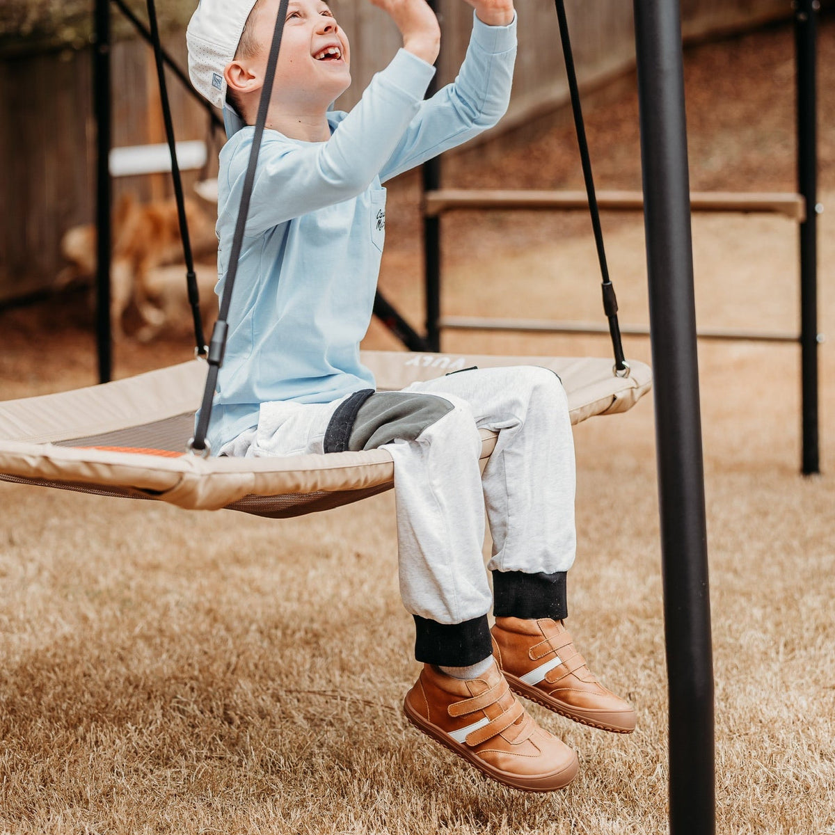 Little Love Bug Co. The Cole organic tan baby moccasins.