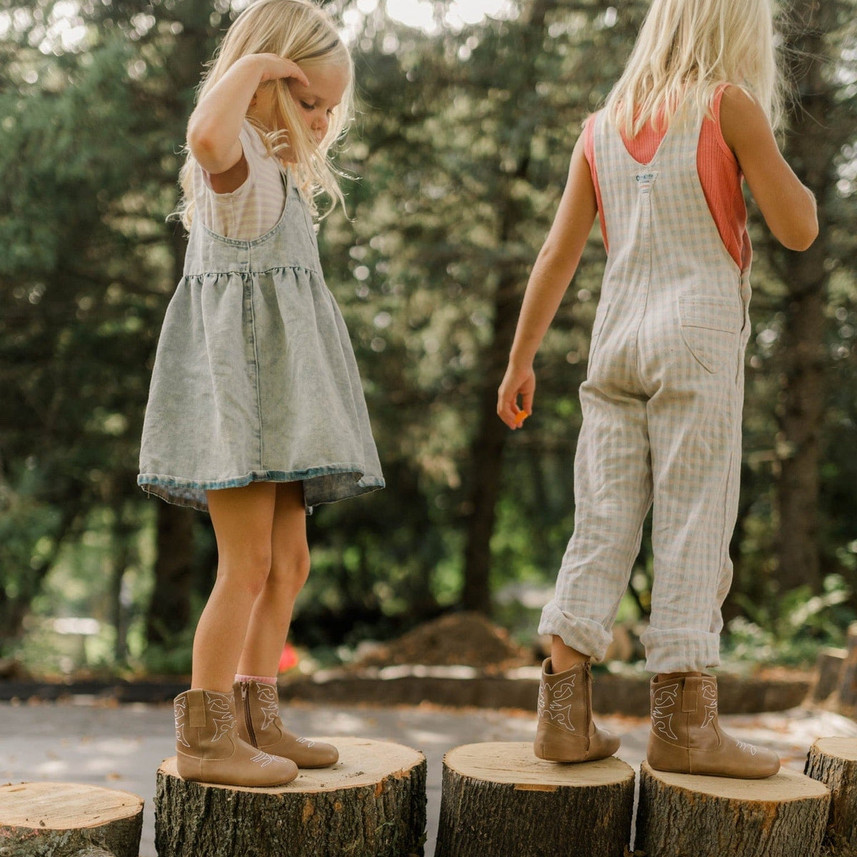 Little Love Bug Co. baby cowboy boots, tan faux leather.