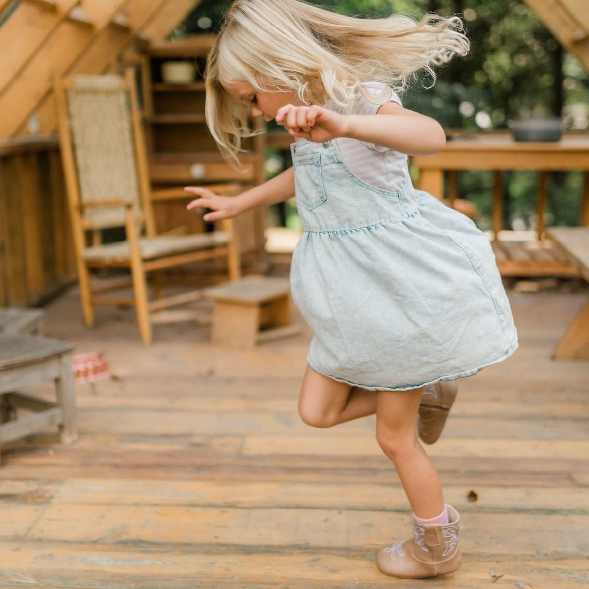Little Love Bug Co. brown baby cowboy boots with western stitching