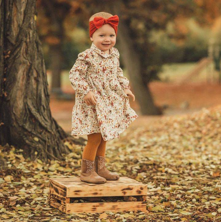 Little Love Bug Co. brown soft sole baby cowboy boots.