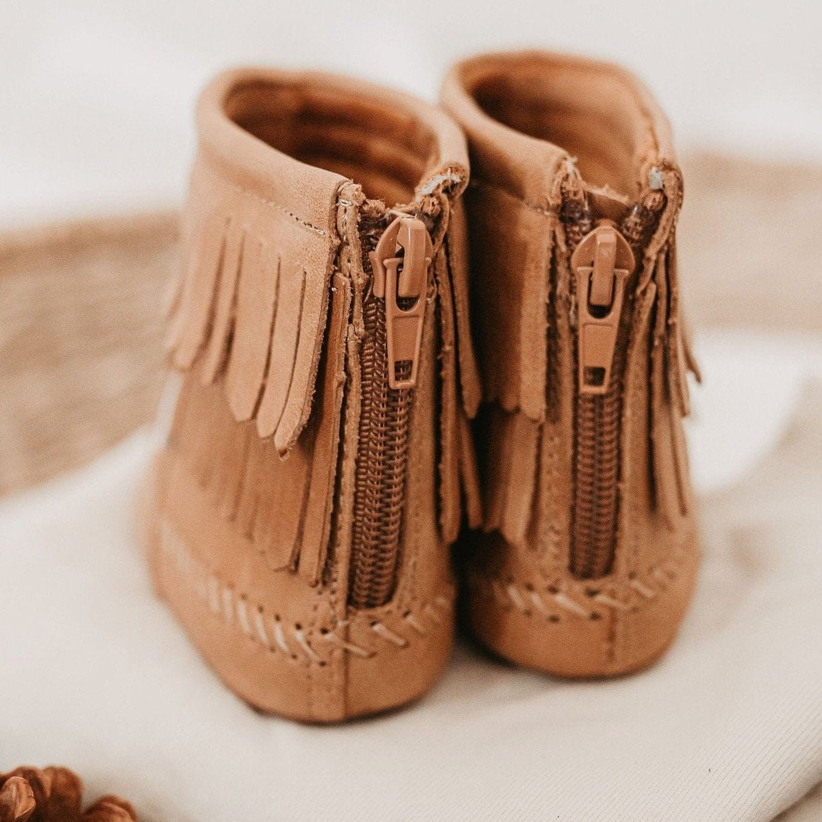 Leather Barefoot Booties by Little Love Bug Co.